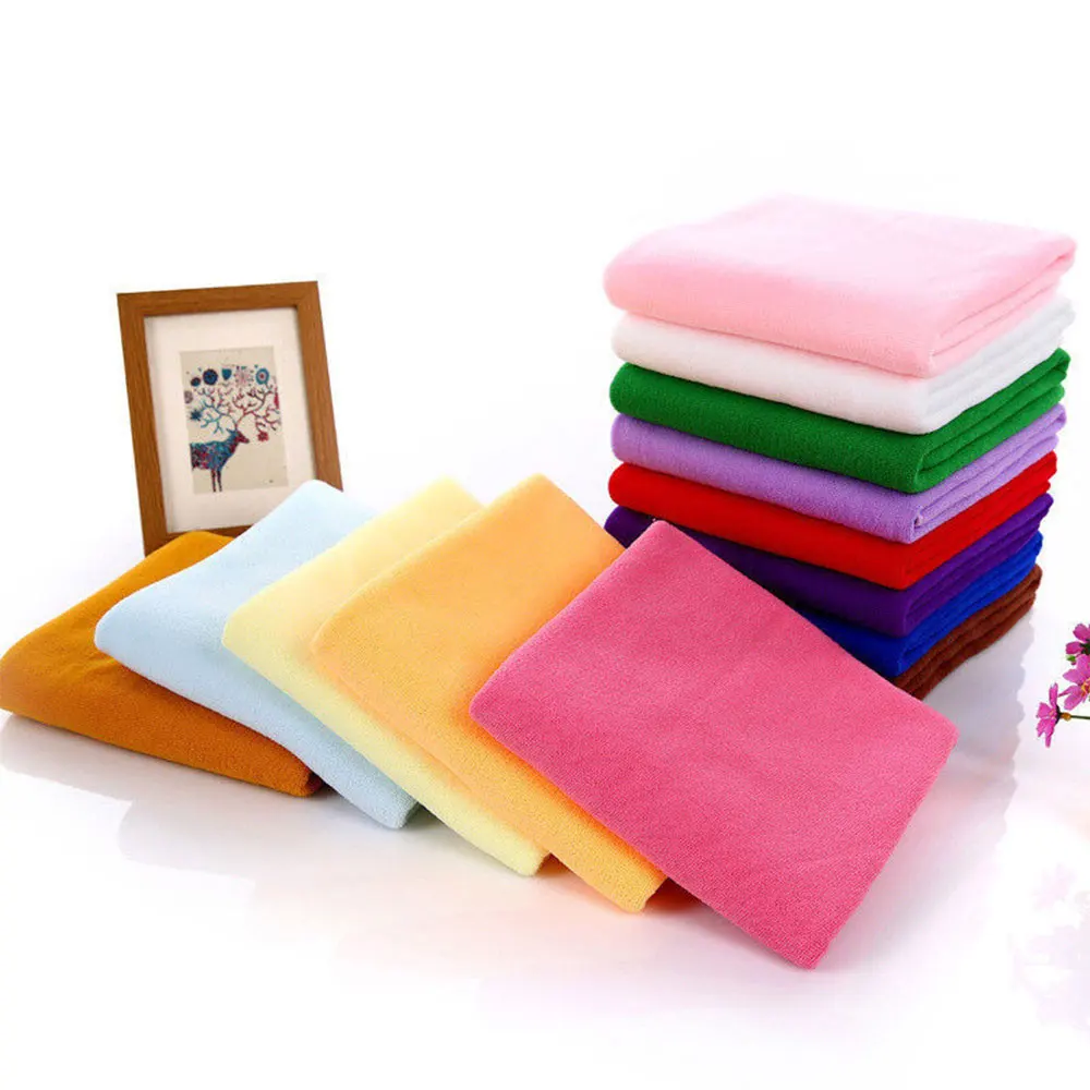 

Microfiber 30*60cm Bath Towel Car Washclothes Water Absorption Hair Dry Home Textile Rags 6 Color Bathroom Cleaning Equipment