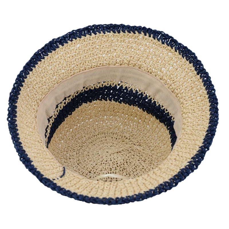 Summer Hats for Women Colorful Straw Hat Bucket Hat Beach Panama Cap Vacation Holiday Travel Bohemian Style