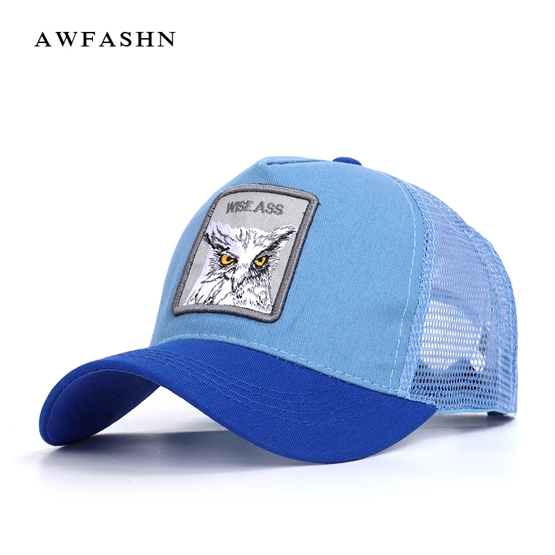 

2018 New Fashion Bird Embroidery Baseball Cap Spring Summer Mesh hip hop hat Man Woman Trucker Casual Sport Bone Golf Adjustable