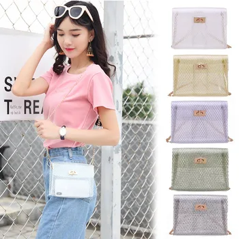 

Ladies Crossbody Bag Transparent Small Square Bag Simple Chic Messenger Bags New