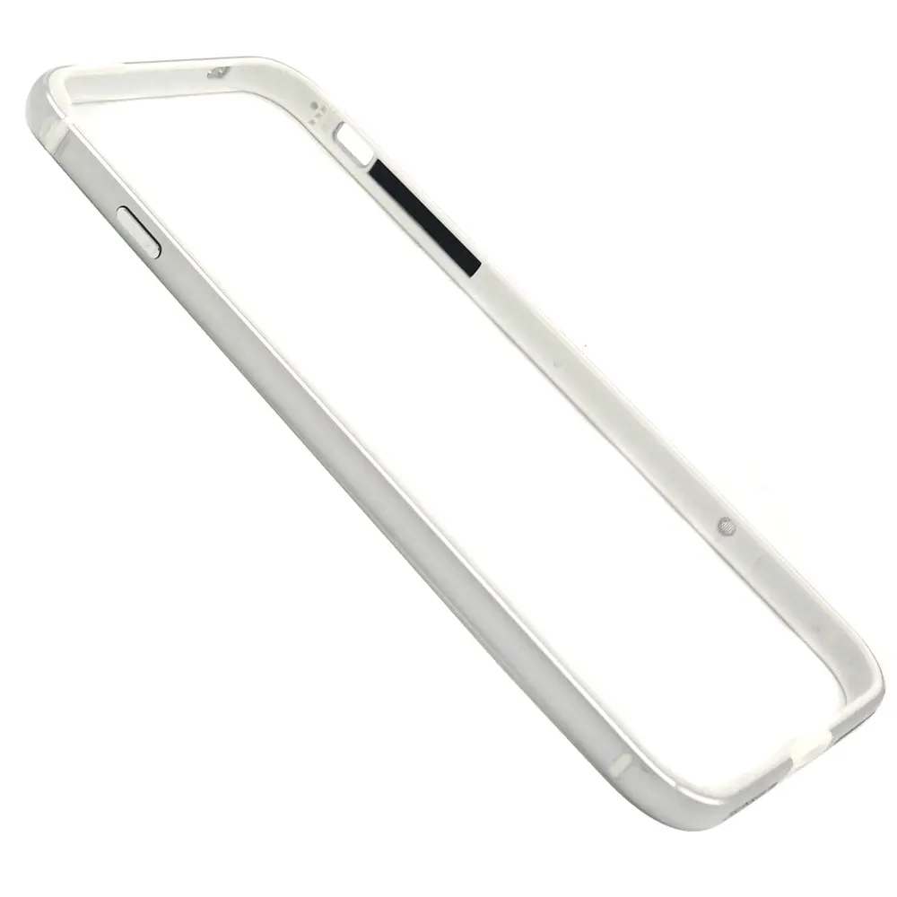 Ascromy для iPhone 7 Бампер металлический чехол алюминиевая рамка Силиконовый противоударный чехол для iPhone 8 plus 7plus 6 6S SE 5 5S аксессуары - Цвет: Серебристый