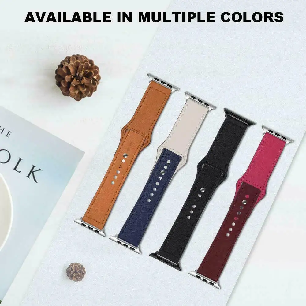 

For Apple Watch strap iwatch Band 42mm 38mm Genuine Leather Wristband Series 4 3