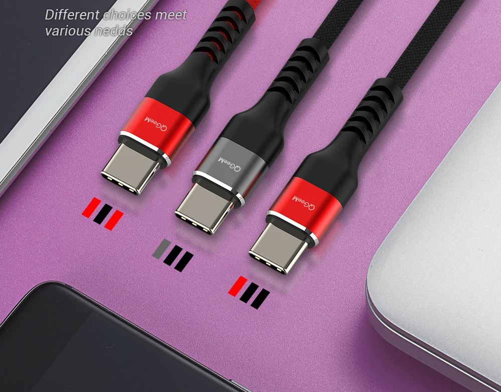 QGEEM usb type-C кабель USB-C для быстрой зарядки мобильных телефонов USB кабель для samsung Galaxy S9 huawei mate 20 Xiaomi usb type-C