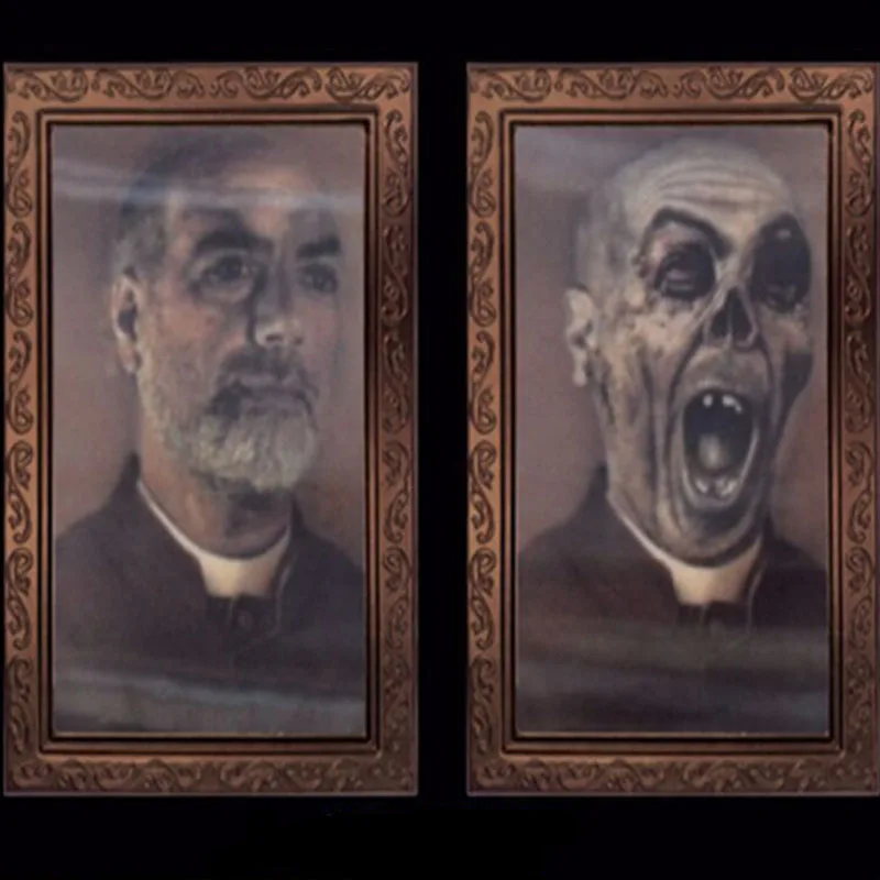 

Horror 3D Changing Face Picture Frame Haunted House Arranged Decor Prop Photo Frame Halloween Party Decoration Suppliers