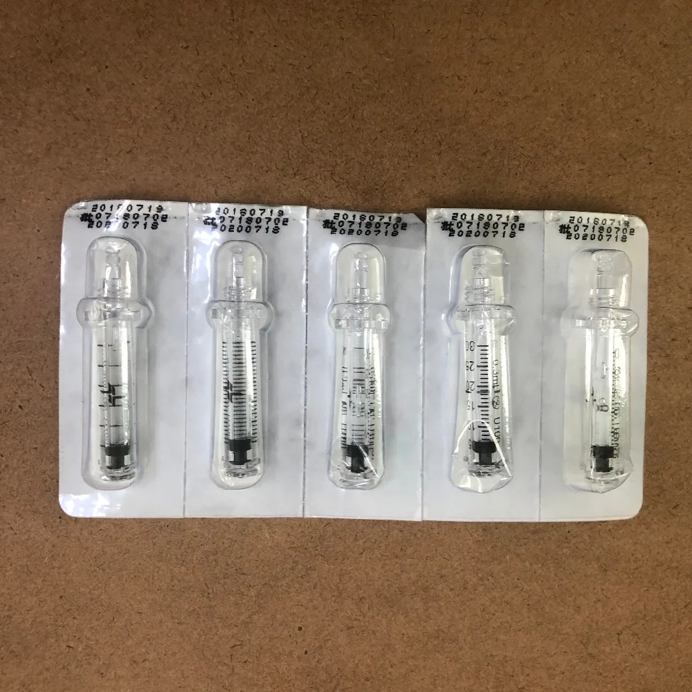 

0.3ML Disposable Ampoule Head for Hyaluronic Pen Consumables Sterile Atomizer Hyaluron Gun Wrinkle Removal Lip Lifting Syringe