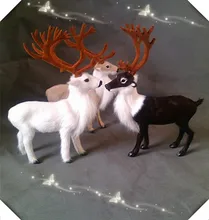 20x27cm simulation reindeer model ,polyethylene&furs handicraft Figurines&Miniatures decoration toy gift a2908