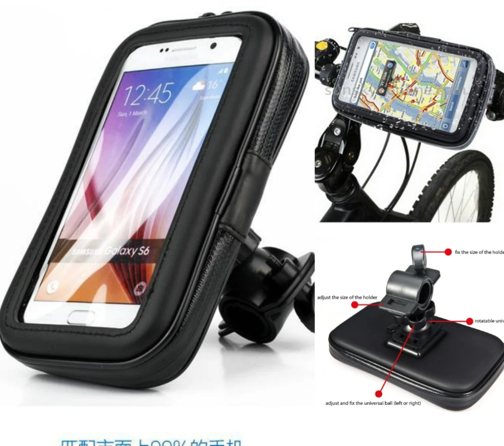 plakband Kreek Tapijt Universele Bike Motor Waterdichte Houder Stand Mount Voor Samsung Galaxy S6  S6edge 5 5.5 Inch Telefoon Motorfiets Fietstas Case|motor pants|motor phase  rotation metercase weapon - AliExpress