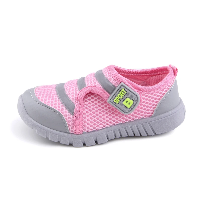 Детская обувь для мальчиков и девочек; Детские повседневные кроссовки из дышащего сетчатого материала; мягкая спортивная обувь для бега; цвет розовый, синий; 13-15,5 см