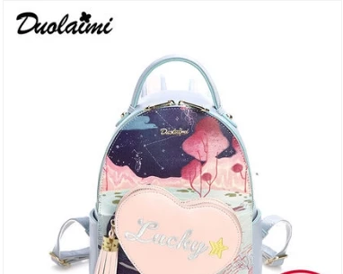 

Princess sweet lolita bag Summer fashion backpack cute and adorable girl Korean character fringes female backpack tide DML090