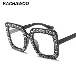 Kachawoo оптовая продажа 6 шт. большие очки большие размеры квадратный роскошные очки со стразами кадров для женщин 2018 модные аксессуары