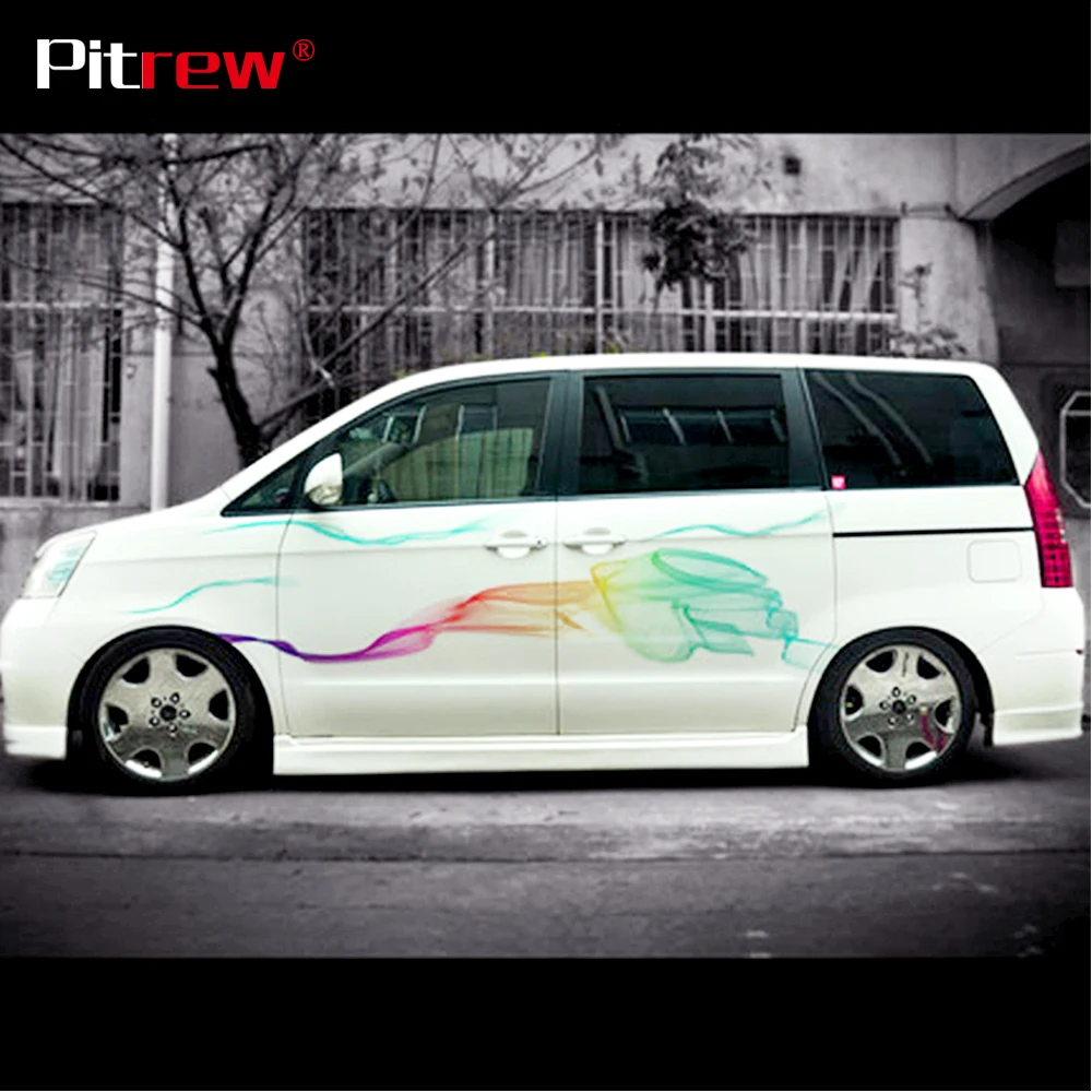 

Car Stickers Beautiful Rainbow Lines Car Styling Decals Decorative For Whole Body Tuning Styling Waterproof Exterior Accessories