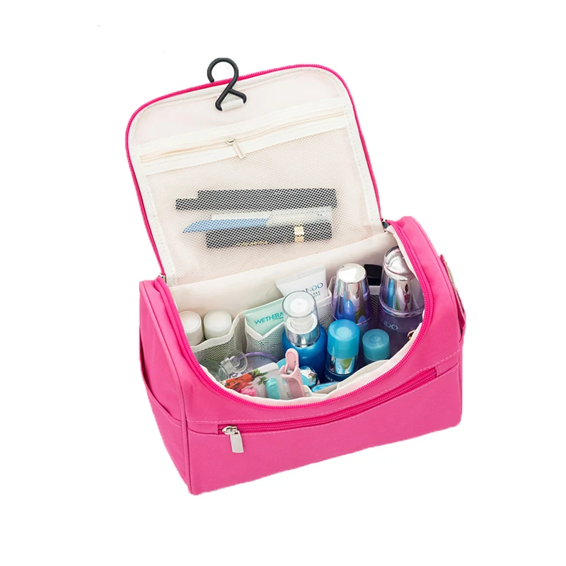 

Hanging Travel Cosmetic Bag Women Zipper Make Up Bag Polyester High Capacity Makeup Case handbag Organizer Storage Wash Bath Bag