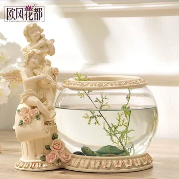 

living room decoration decoration aquarium European Angel wedding gift business gifts housewarming entrance TV cabinet