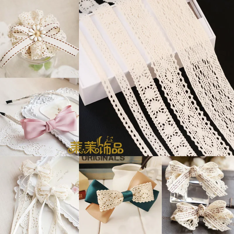 Новая кружевная лента 1 метр ручной работы для свадебной вечеринки подарочная