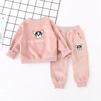 

Kids casual sport suits 2Pieces 2018 Spring Children Clothing set baby girls sets tiny cottons toddler girl tracksuits costume