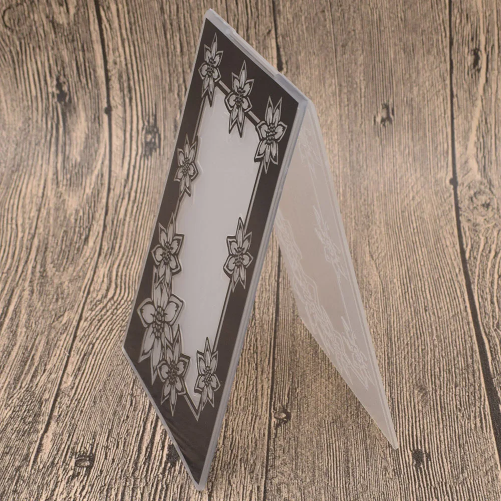 Рамка с цветочным узором Пластик папки для тиснения DIY Изготовление скрапбукинга Тисненая Бумага для творчества шаблон