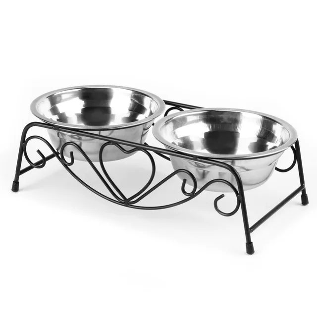 Stainless Steel Double Dog Bowl  1