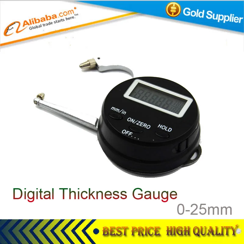 Цифровой толщиномер 0 25 мм ювелирный микрометр с циферблатом 15 мм|gauge digital|gauge
