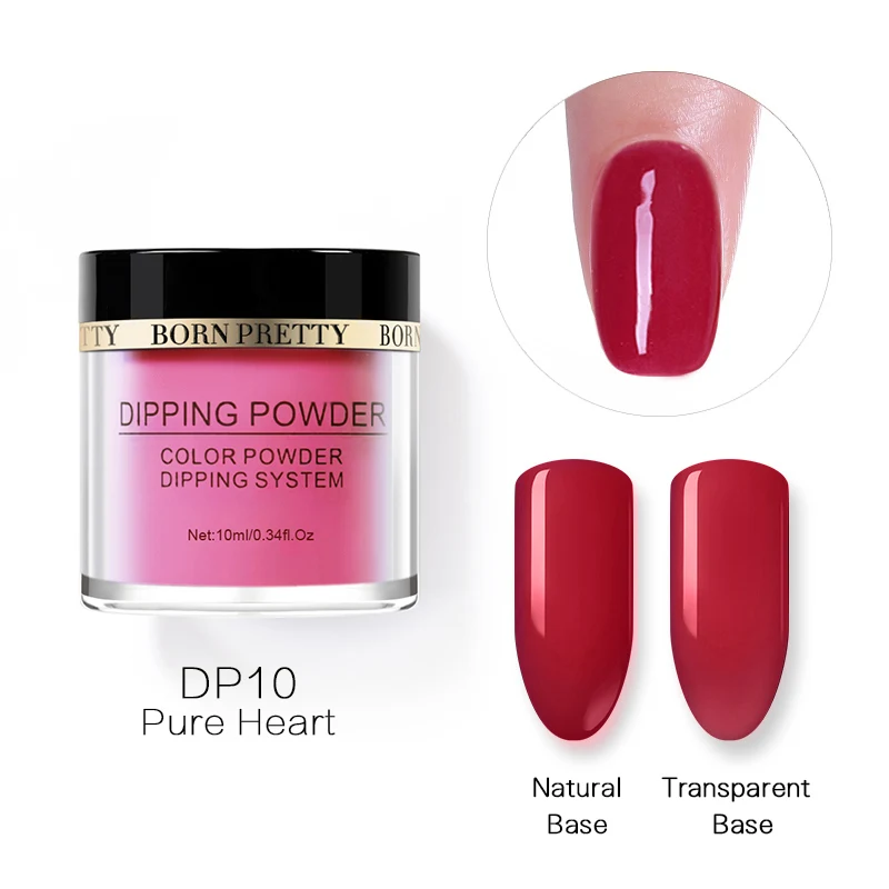 BORN PRETTY Dipping Nails градиентный французский Dip nail Powder 10 цветов Блеск для ногтей нет необходимости УФ светодиодный светильник для украшения ногтей - Цвет: BPDP10