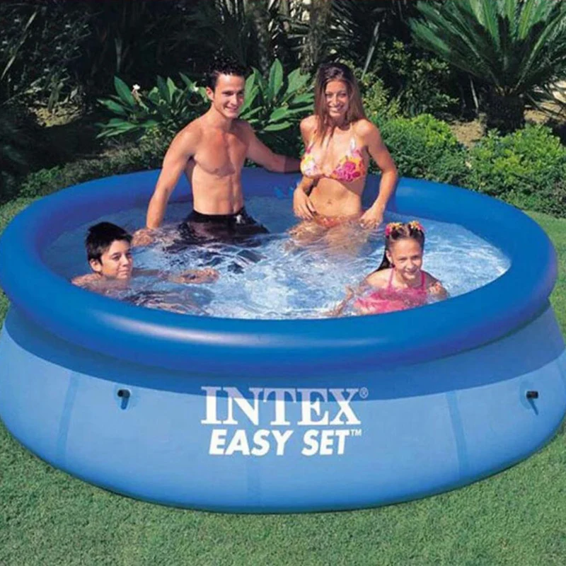 

INTEX blue color above ground swimming pool family summer play kids children swim pool piscine aqua water sport easy set