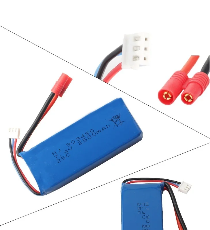 Syma X8G 7,4 v 2500MAH части зарядного устройства батарея Syma X8HC X8HW X8HG RC Квадрокоптер части зарядное устройство+ 1 до 3 провода+ 3* батарея EU/US вилка