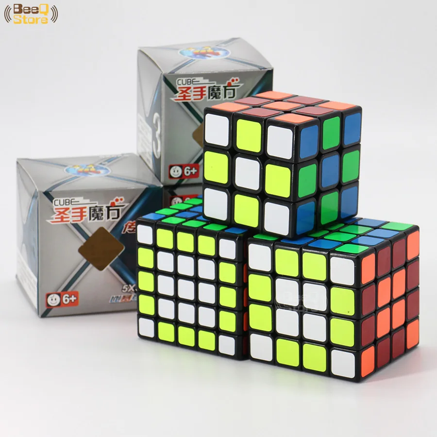 Shengshou ledgen 2x2/oneplus 3/OnePlus x 3 4x4 5x5 Magic Cube 2x2x2, 3x3x3, 4x4x4, 5x5x5, Скорость куб, головоломка, куб Волшебные magico черная игрушка для детей