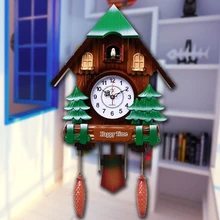Crafts Arts Home decoration A pig Paige cuckoo clock cuckoo clock children bedroom watch cartoon bird creative clock