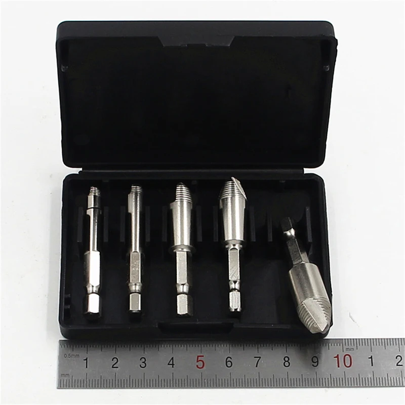 New 5pcs / set Hexagonal Shank 1/4 '' Broken Damage Screw Titanium