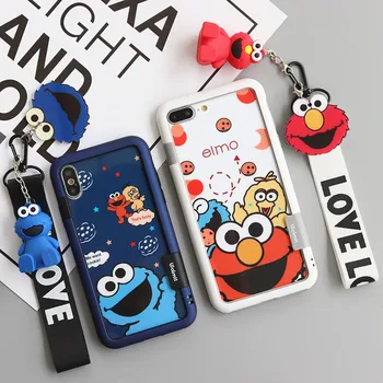 

For iPhone XSmax /XR 8 7 plus shockproof bumper & back front Sesame Tempered Glass Screen film for iPhone X 7 6s 3D holder strap