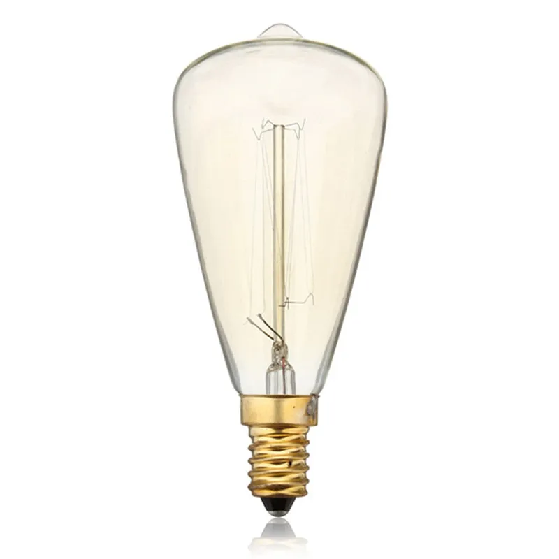 Lâmpada do Bulbo Lote E14 Dimmable Edison Reprodução 40 Watt Incandescente Vintage Luz Bulb w Branco Quente 220-240 v 6 Pçs - St48 3 do Bulbo Edison Reprodução 40 Watt Incandescente