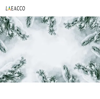 

Laeacco Winter Backdrops Pine Heavy Snow Wallpaper Forest Child Portrait Scenic Photography Backgrounds Photocall Photo Studio