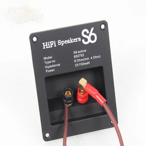 Home theater speaker with word two junction box terminal connector ABS material red and black column (without banana plug)