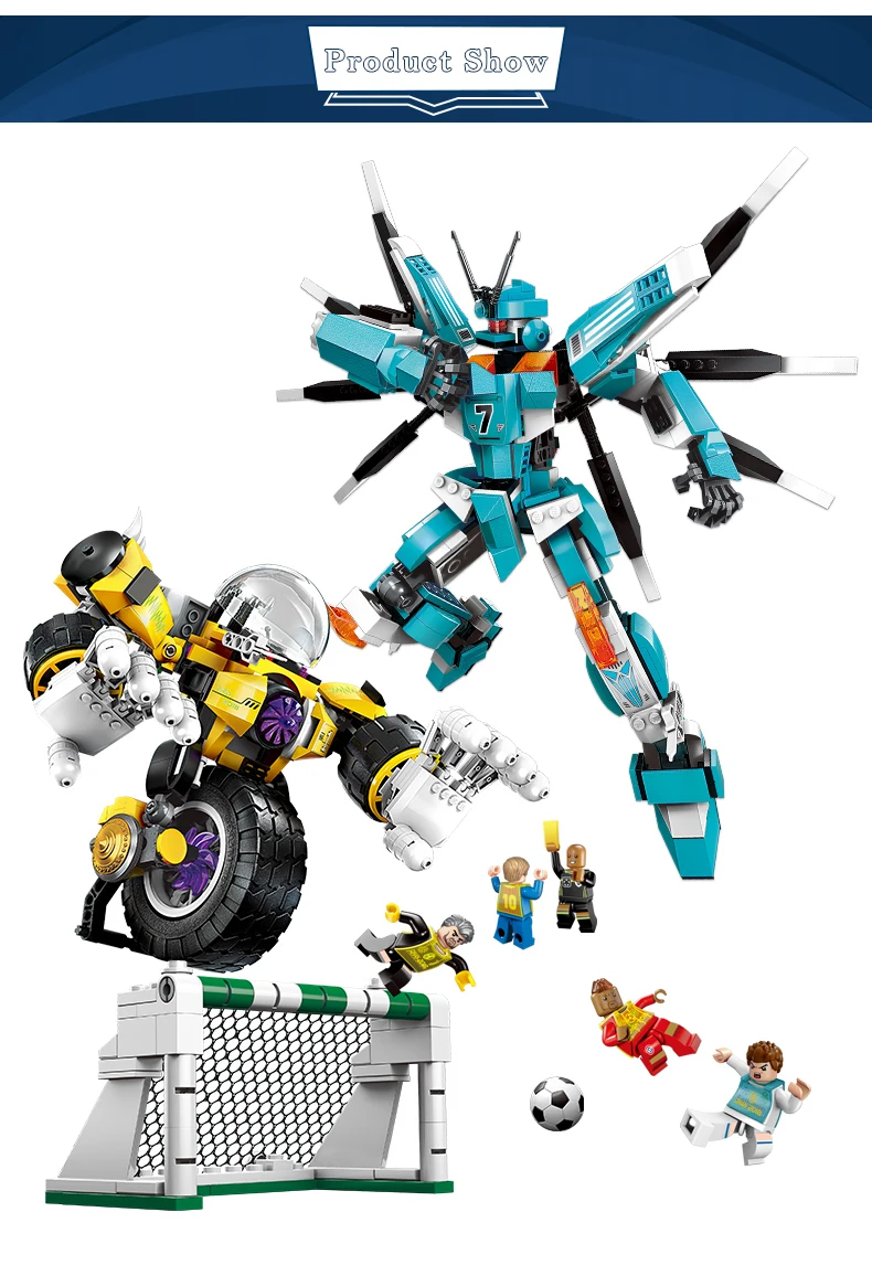 Brinquedos de Construção Jogos de Futebol Modelo de Robô Brinquedos de Blocos de Construção de Construcao para Birthady Original Iluminai Blocos Engraçado Presente 4 High Quality Brinquedos e hobbies