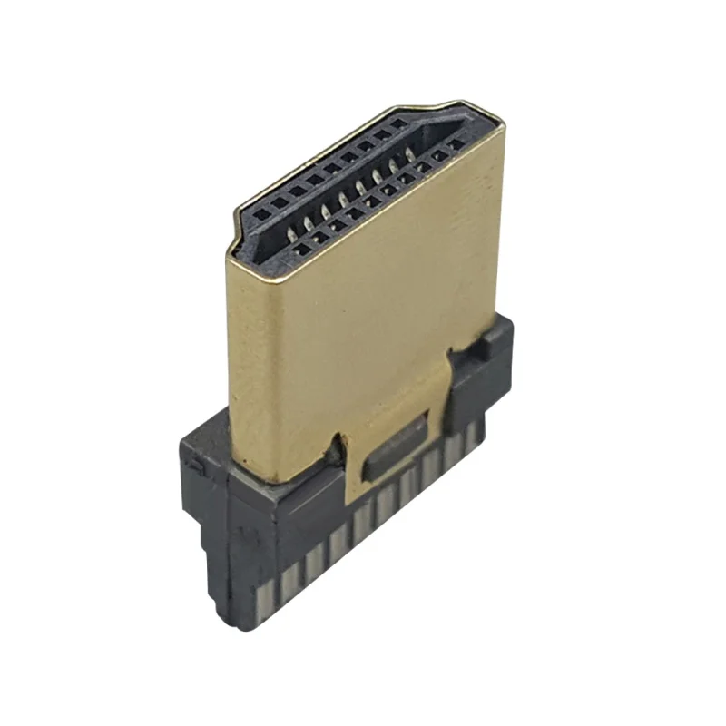 10 шт. HDMI 19Pin мужской золотой пластинчатый штекер Проволочный припой DIY соединительные приспособления