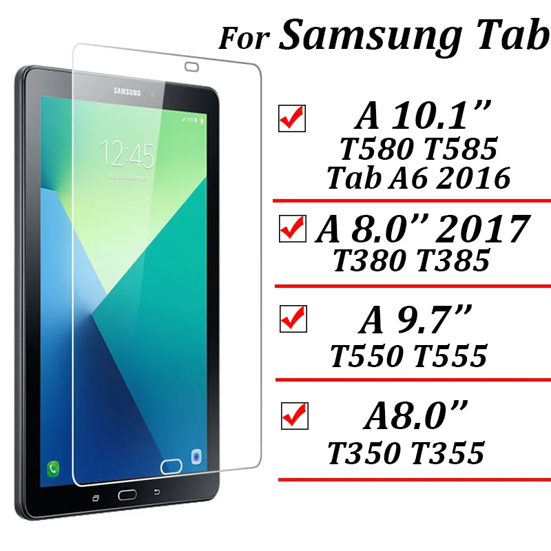 Защитное стекло на для samsung galaxy tab a 10,1 закаленное стекло T580 T585 A6 2106 8 9,7 защита экрана glas фильм