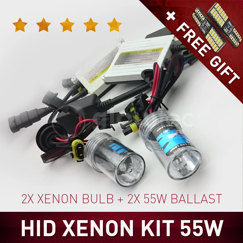 

55W HID KIT HEADLIGHT SLIM BALLAST AC H7 H3 H4 H7 H8 H9 H11 9005 9006 6000K 4300K 8000K H4 55W all color FREE GIFT GLOWTEC