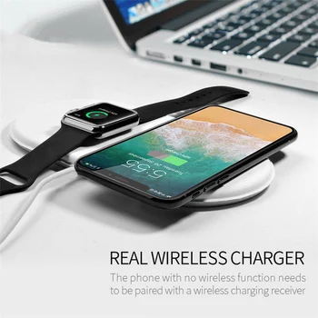 

Super 3 In 1 Qi Wireless Charge Pad Fast Charging for iPhone for Airpods Watch DU55