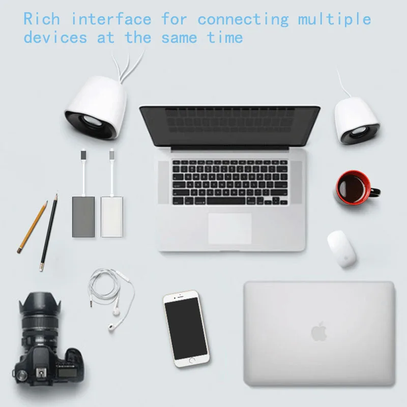 Док станция Fealushon с разъемом типа C HDMI USB концентратор питания для ноутбука Macbook Pro