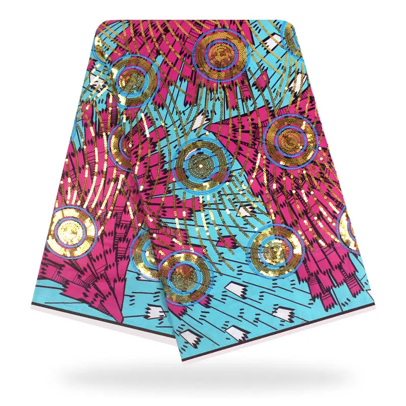 

High quality sequins super hollandais wax guaranteed dutch wax fabirc 2018 African Ankara wax prints Fabric(TQD-4-19