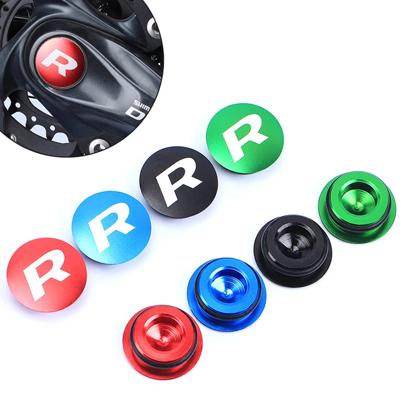 

RISK Bicycle Chain Wheel Crank Cover Road Mountain Bike Crankset Bolts Cover Cap Waterproof Dustproof Aluminum CNC Axis BB Cap