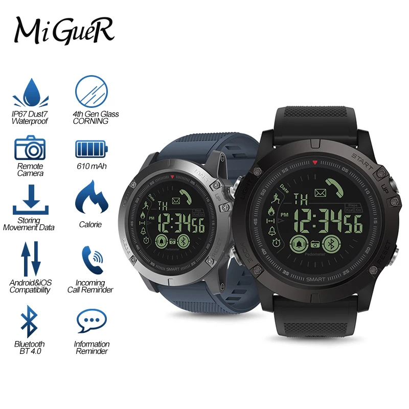 

New Zeblaze VIBE 3 Smartwatch 33-month Standby Time 24h All-Weather Monitoring IP67 Waterproof Smart Watch For IOS And Android