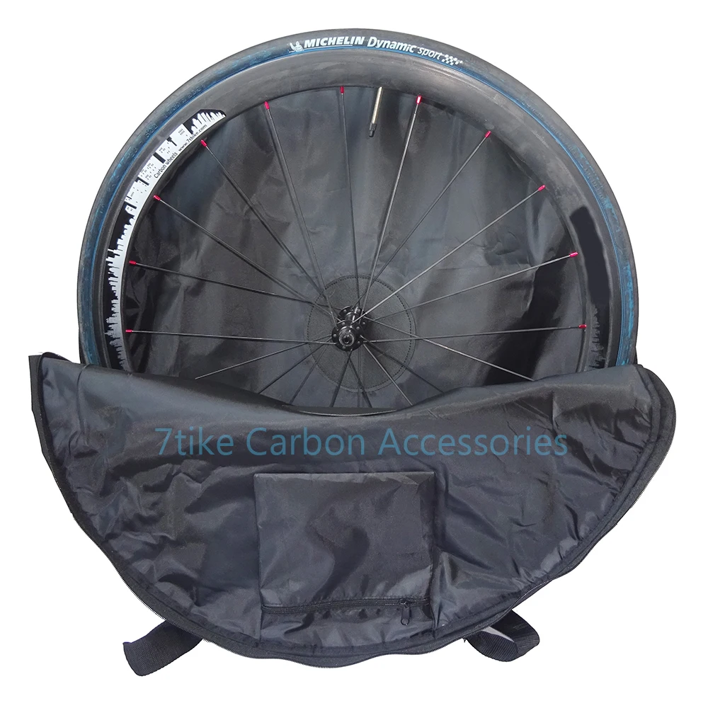 Excellent 700C ROAD BIKE WHEELS BAG WITH HUB PROTECTOR DOUBLE 27.5 ER WHEELS BAG BICYCLE WHEELSET BAG PADDED WHEELS BAG 2