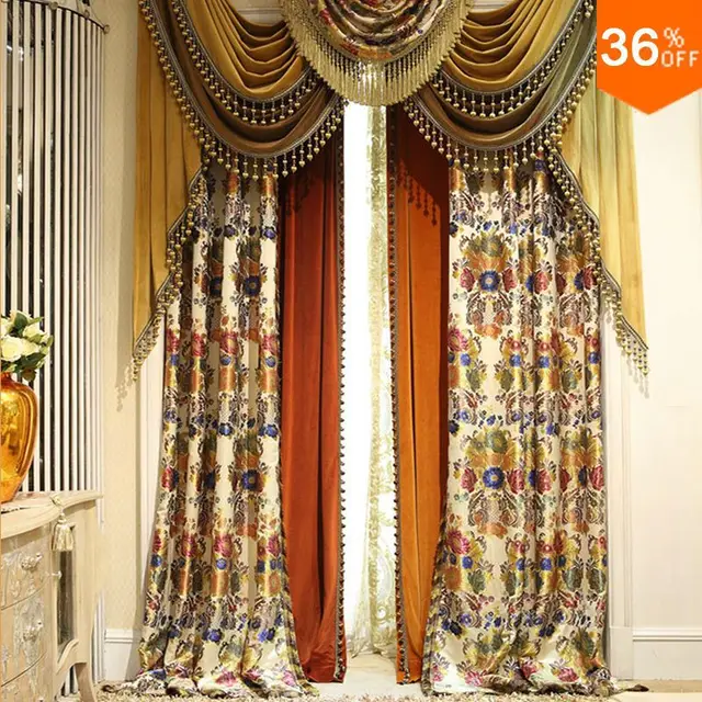 Gold New Nice colorful flower pyramid Egypt drapes the curtain for