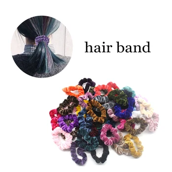 

40Pcs Hairdressing Accessories Multi-color Flannelette Hair Scrunchies Elastic Hair Bands Women Ponytail Hair Accessories