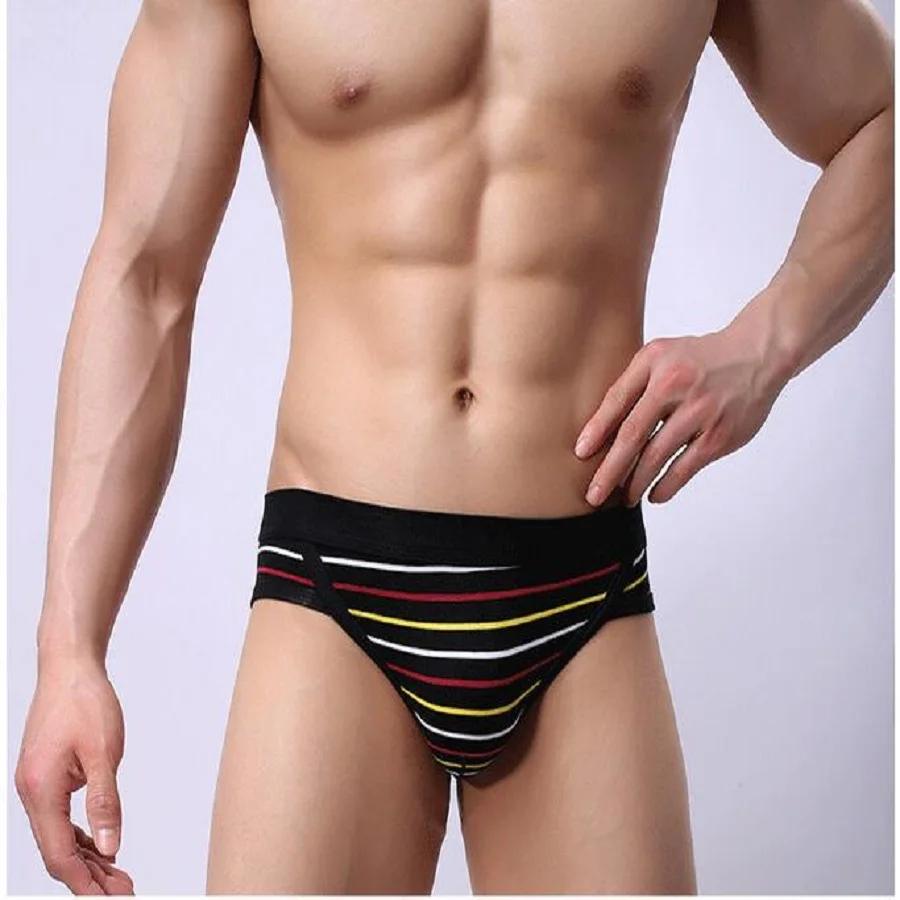 Famous Brand Underwear Men's Cotton Striped Briefs Underpants Men