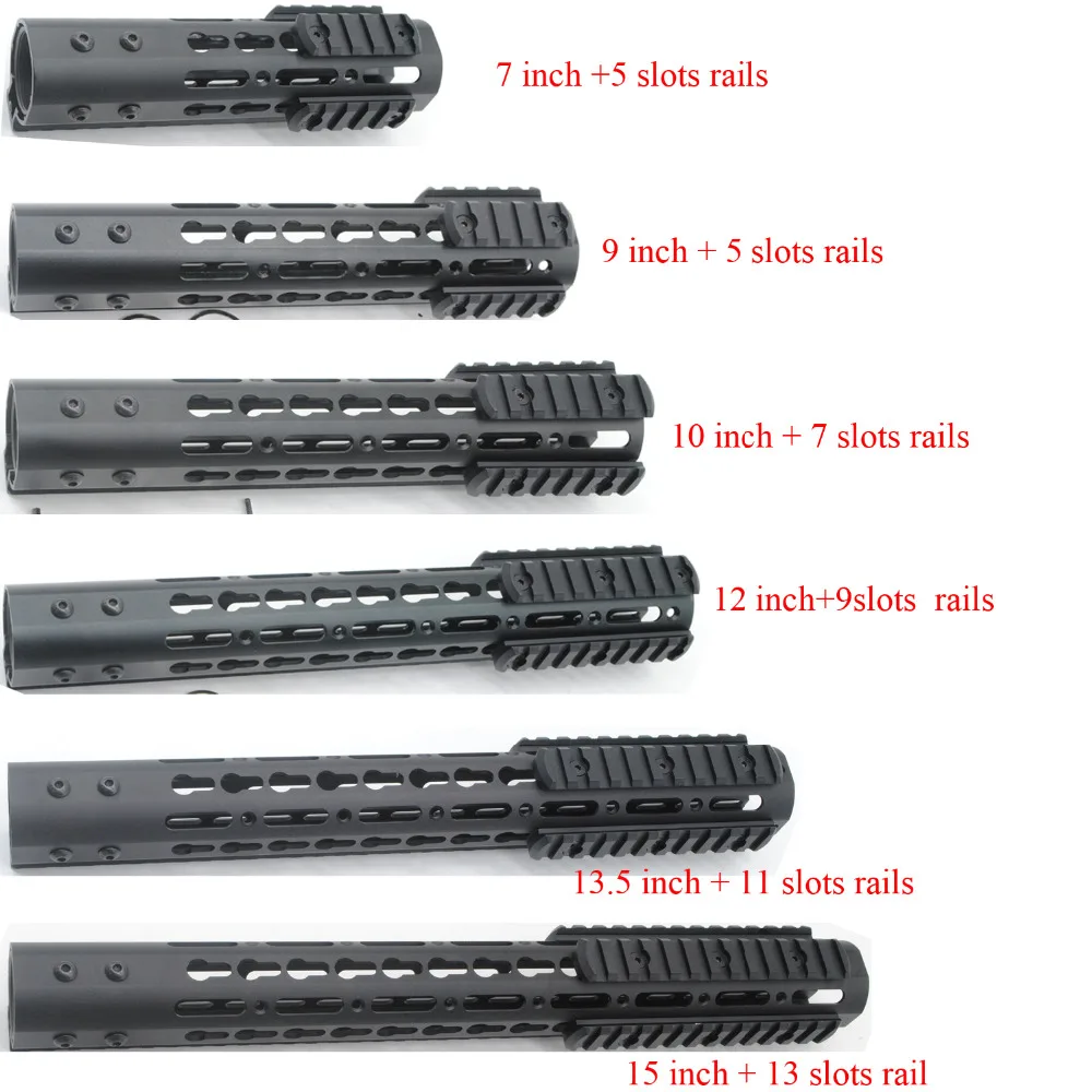 

7'' 9'' 10'' 12'' 13.5'' 15'' Rail Mount NSR Free Float Keymod Handguard / Picatinny Rails Fit AR-15 .223/5.56 Rifle