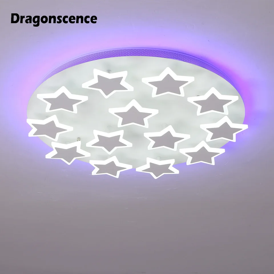 

Dragonscence Modern New Acrylic Led ceiling Chandelier colorful light For Living Room Bedroom stars chandelier lighting