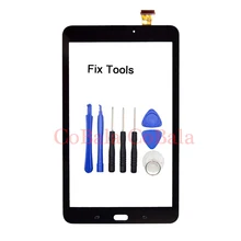 1 pçs para samsung galaxy tab e 8.0 t375 t377 t378 t377p lcd tela de toque exterior digitador da frente sensor vidro + adesivo
