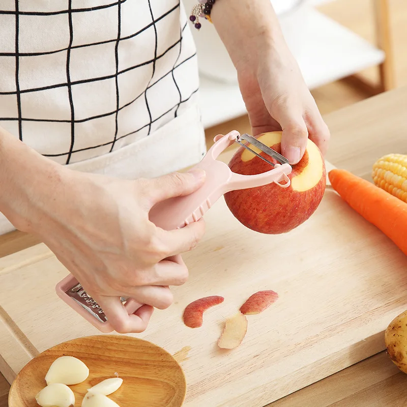 Двойной головкой очищающий от кожуры Многофункциональный Терка для овощей Картофелечистка строгальный нож фруктовые овощерезки скребок кухонный, для удаления цедры инструменты