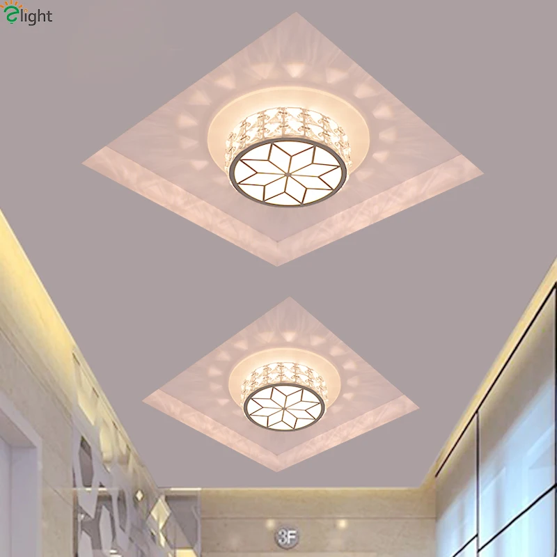 Современный простой акриловый светодиодный потолочный светильник для гостиной, люстры, люстра с регулируемой яркостью, светильник для коридора